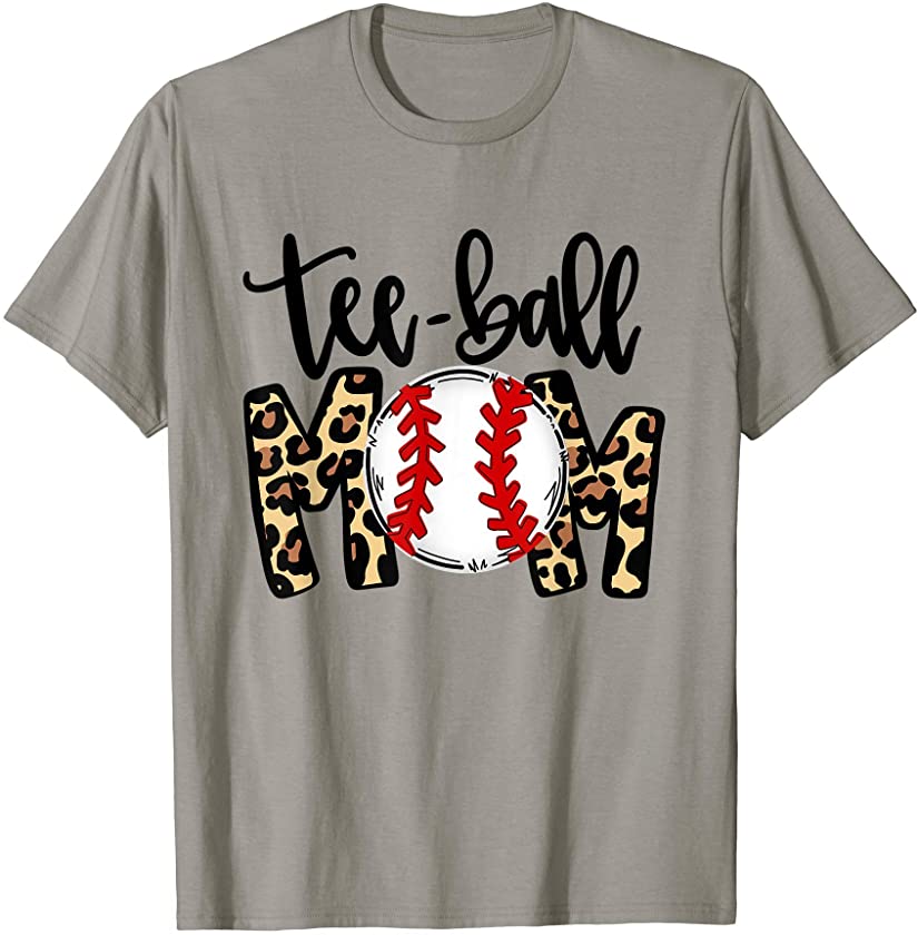 Baseball Mom Leopard Funny Baseball Mom Mother’s Day T-Shirt