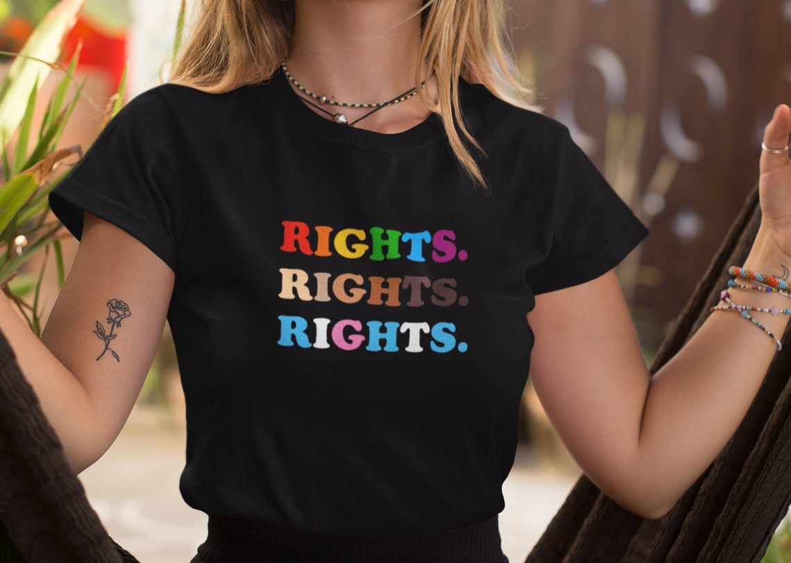 Pride Rights Black Lives Matter Rights LGBT Pride Month Graphic Unisex T Shirt, Sweatshirt, Hoodie Size S – 5XL