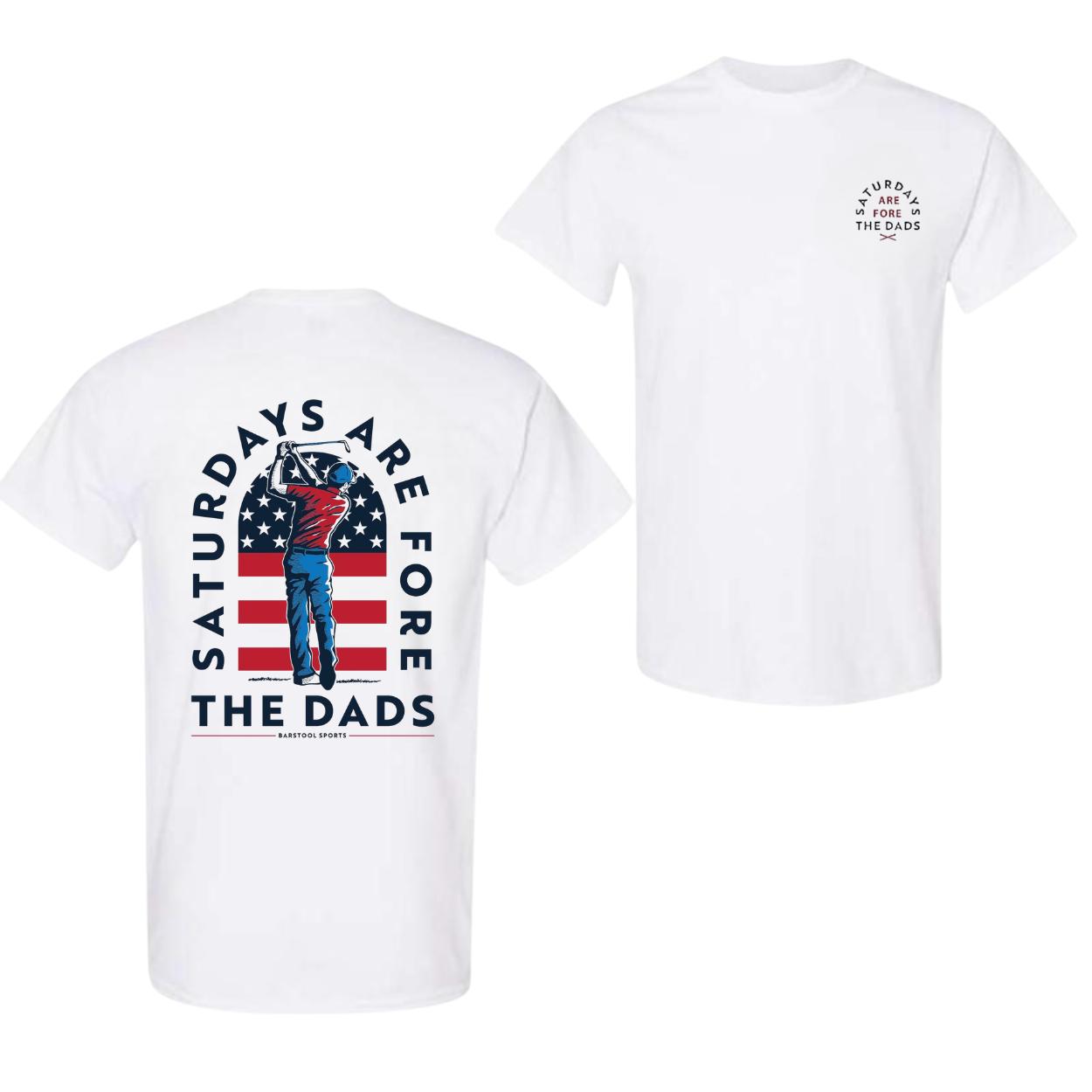 Saturdays Are Fore the Dads Golfer Usa Tee, All-Gender Fits, 4th of July Gift for Golf Lover, Independence Day Gift, Perfect Gift for Men and Women