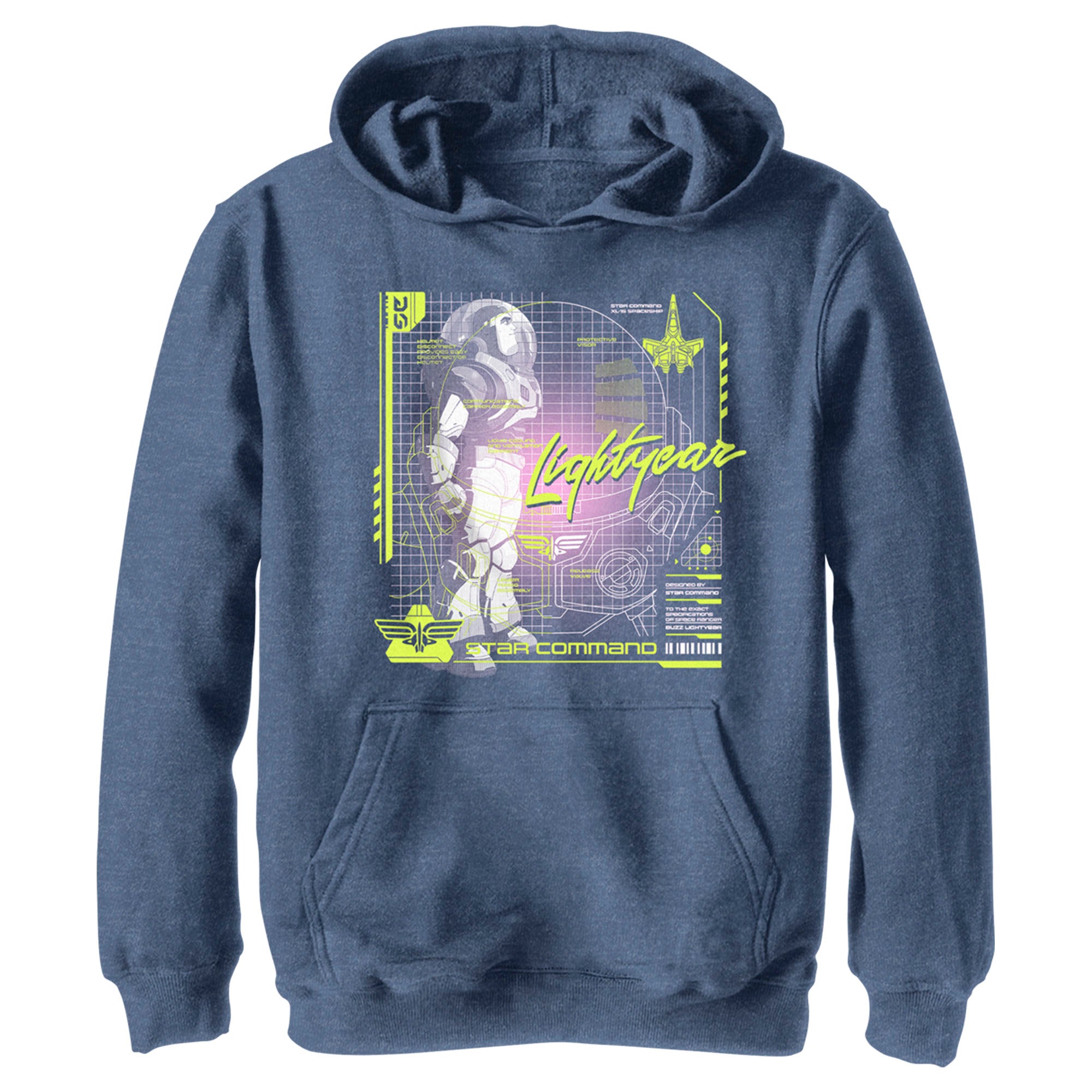 Boy’S Lightyear Star Command Blueprint Pull Over Hoodie