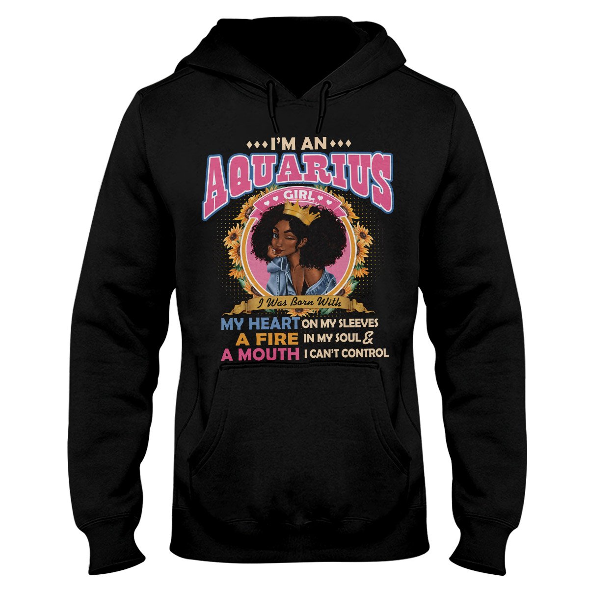 Black Queen Im An Aquarius Girl Ez13 1609 Hoodie