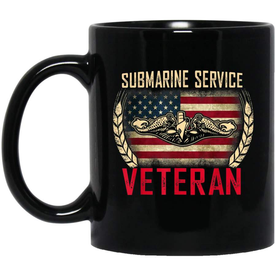 Vintage US Navy Submarine Service Veteran T Shirt Veterans Day Christmas Gift Mug