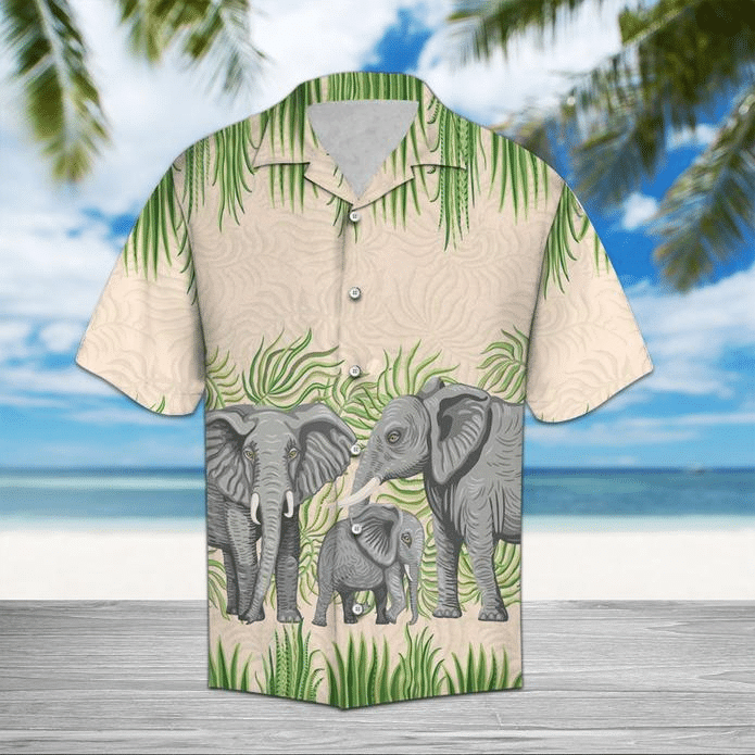 Waybackapparel Elephant Family 3D Hawaiian Shirt