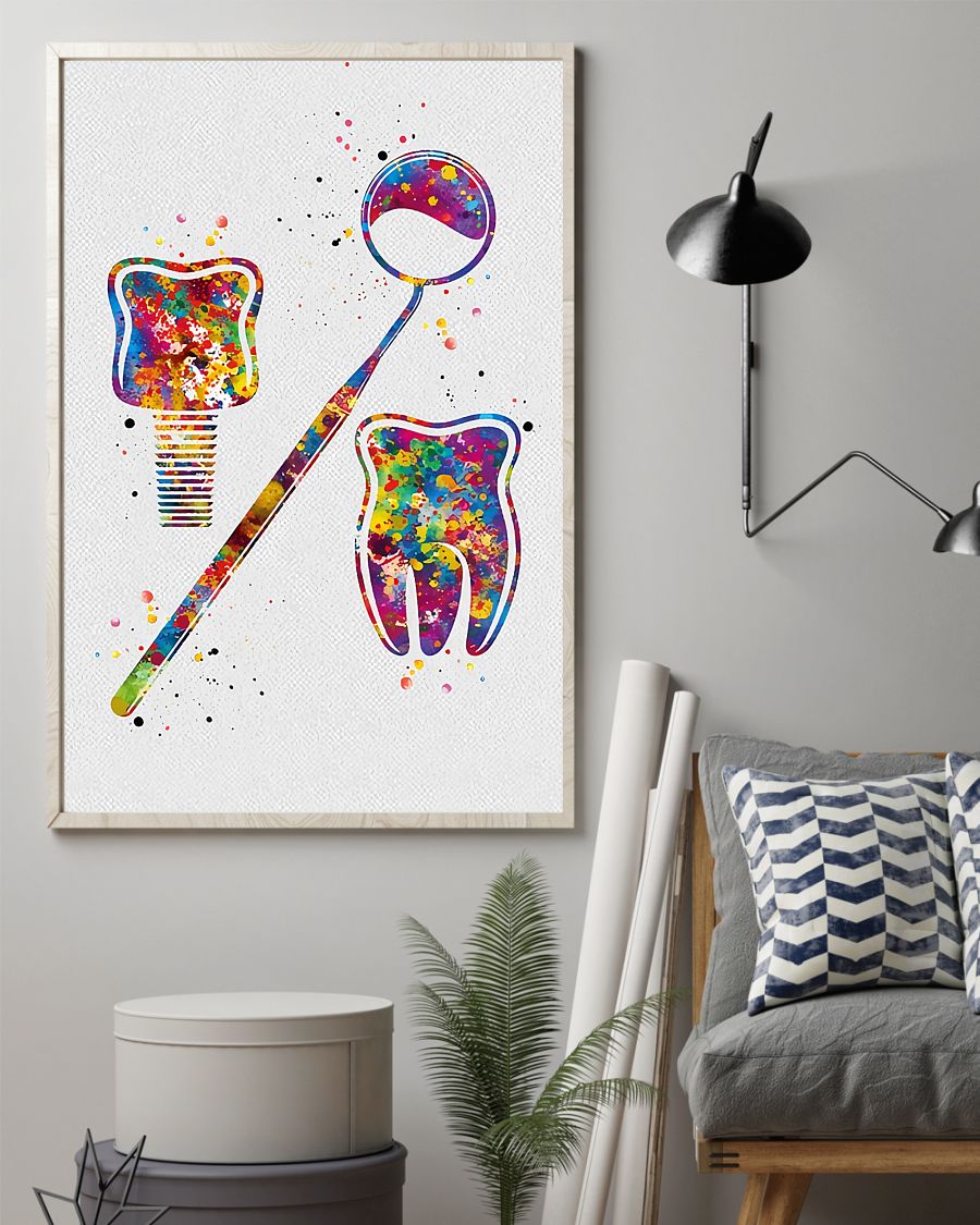 Professions Poster – Dentist Implant Vertical Canvas And Poster | Wall Decor Visual Art
