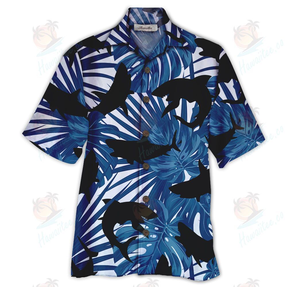 Shark Blue Nice Design Unisex Hawaii Shirt For Men And Women Ha104666