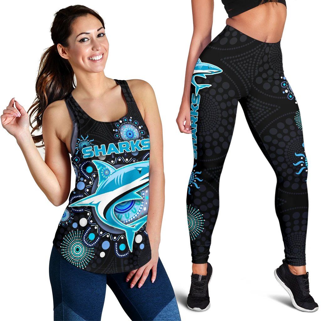 Combo Racerback Tank and Legging Cronulla Sharks Indigenous K8