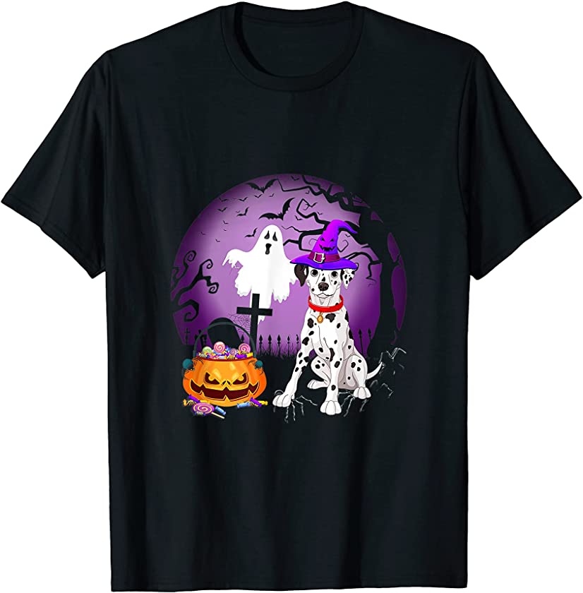 Dalmatian Dog Candy Pumpkin Halloween Lover T-Shirt