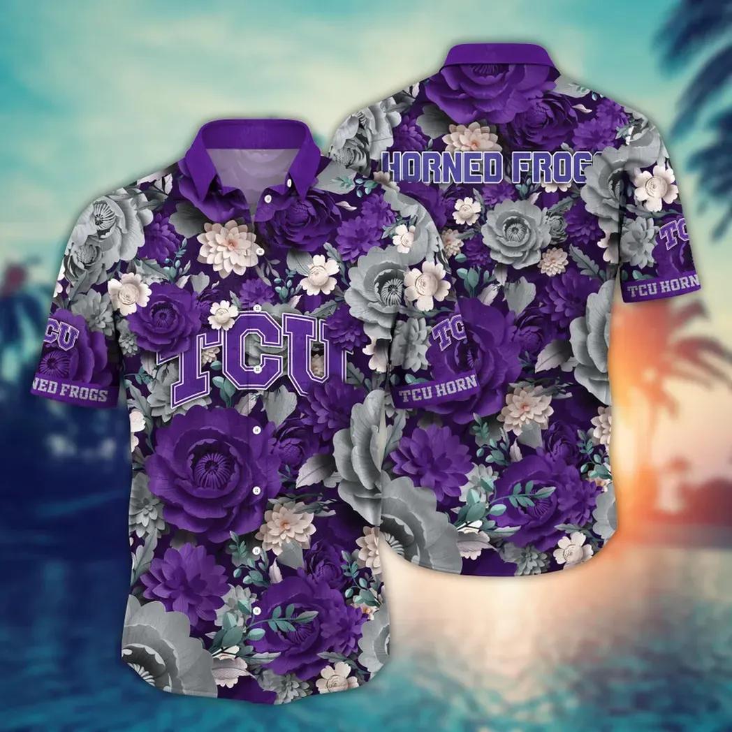 Tcu Horned Frogs Ncaa Flower Aloha Hawaiian Shirt 4, Ncaa Hawaiian Shirt