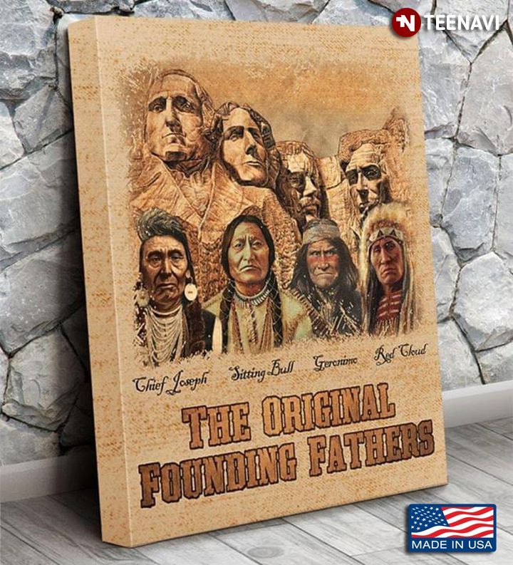 vintage the original founding fathers of native american indian poster canvas