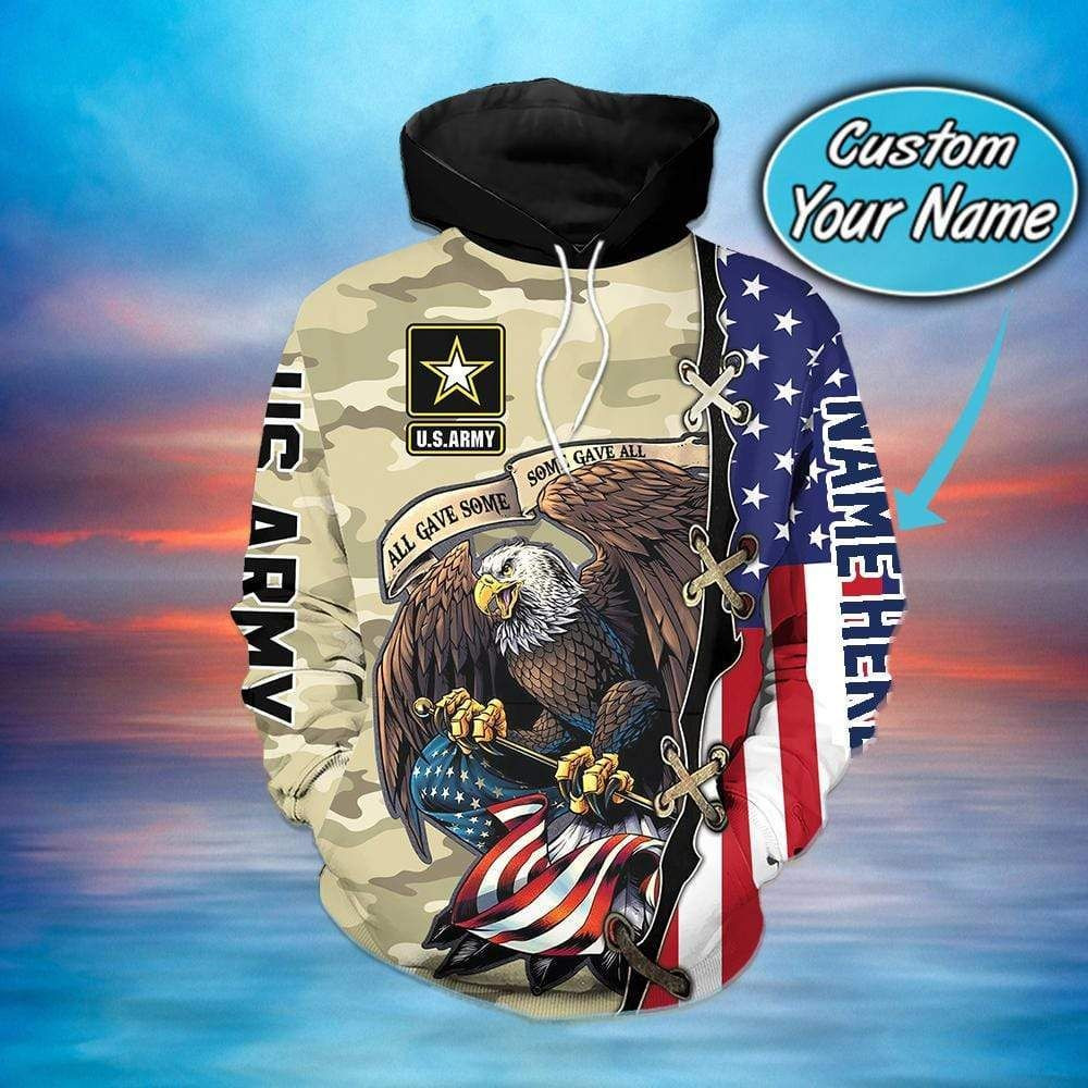 Amazing US Army All Gave Some Some Gave All Personalized Custom Name Hoodie 3D