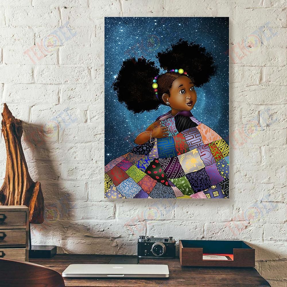 Best Canvas Prints African American Daughter Vertical Ccnvas Wall Art Glamorous Living Room Bedroom Bathroom Home Decoration