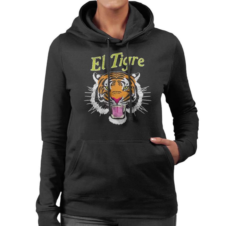 El Tigre Tiger Shirt Women’s Hooded Sweatshirt