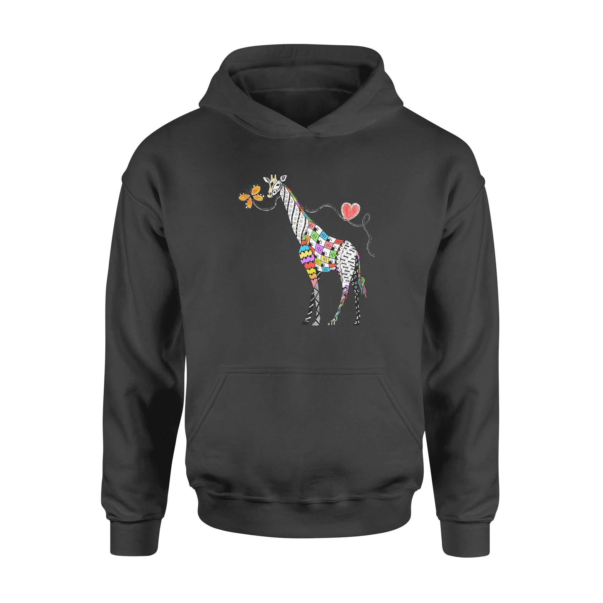 Zentangle rainbow giraffe – Standard Hoodie, Gift for you, gift for her, gift for him, gift for giraffe lover