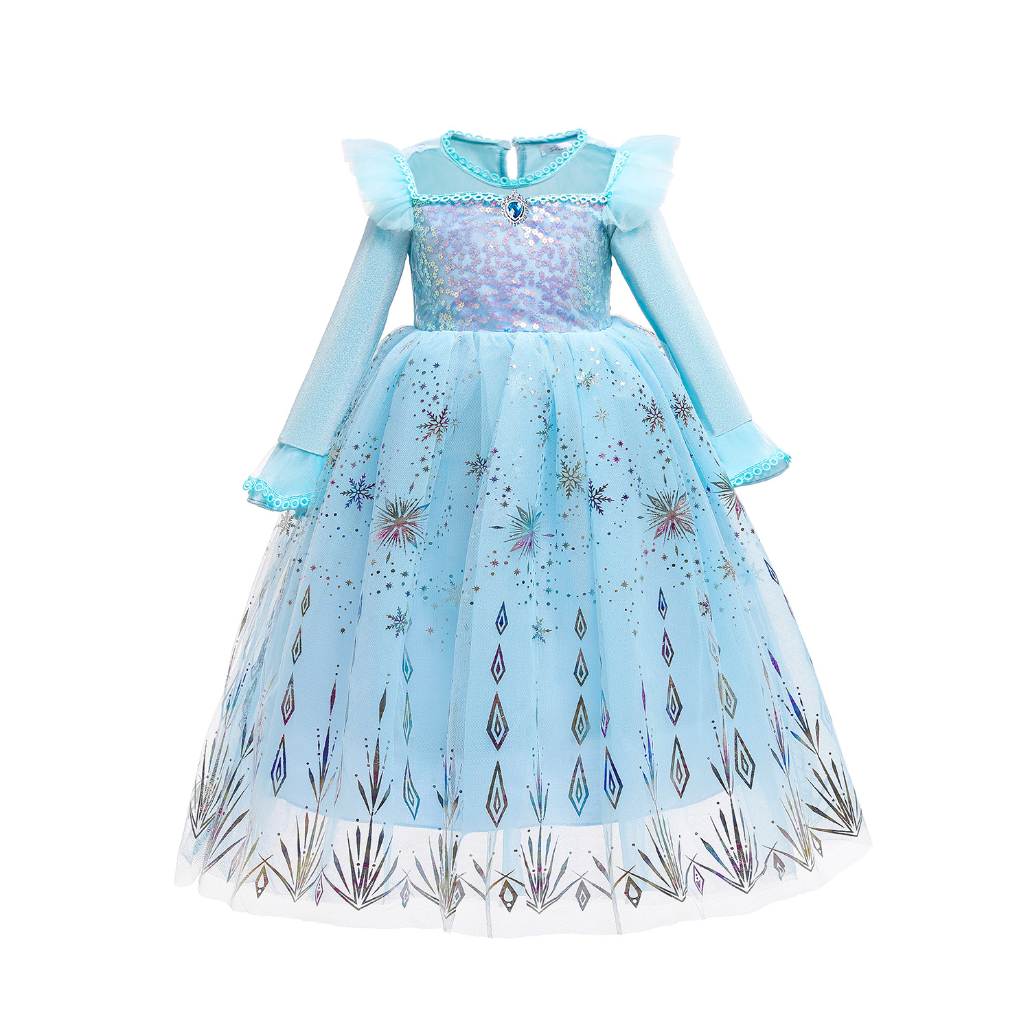 Winter Girl’s Dress Princess Sequins Costume Christmas Party Elsa Dress Up Organza Wedding Evening kid’s Carnival Clothes Ves alx