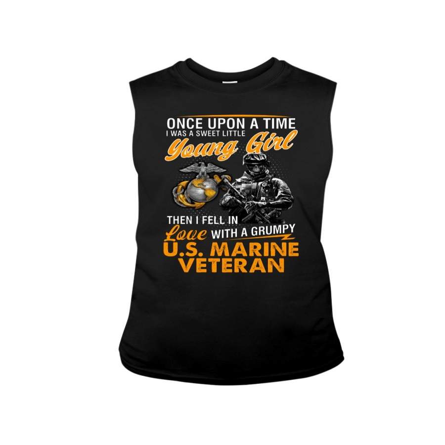 Young Girl Feel In Love With A Grumpy U.S Marine Veteran Unisex Long Sleeve