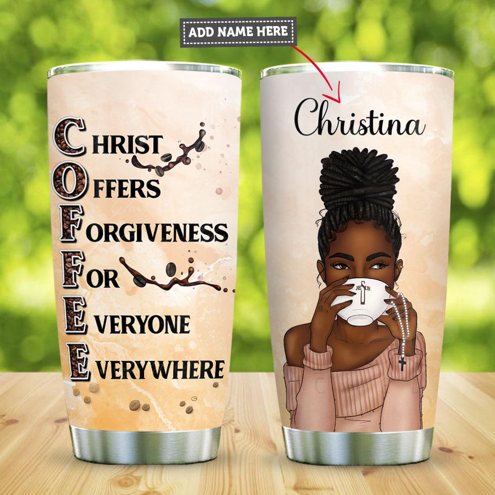 Black Queen Coffee Faith Personalized Kd2 Hrx2412001 Stainless Steel Tumbler