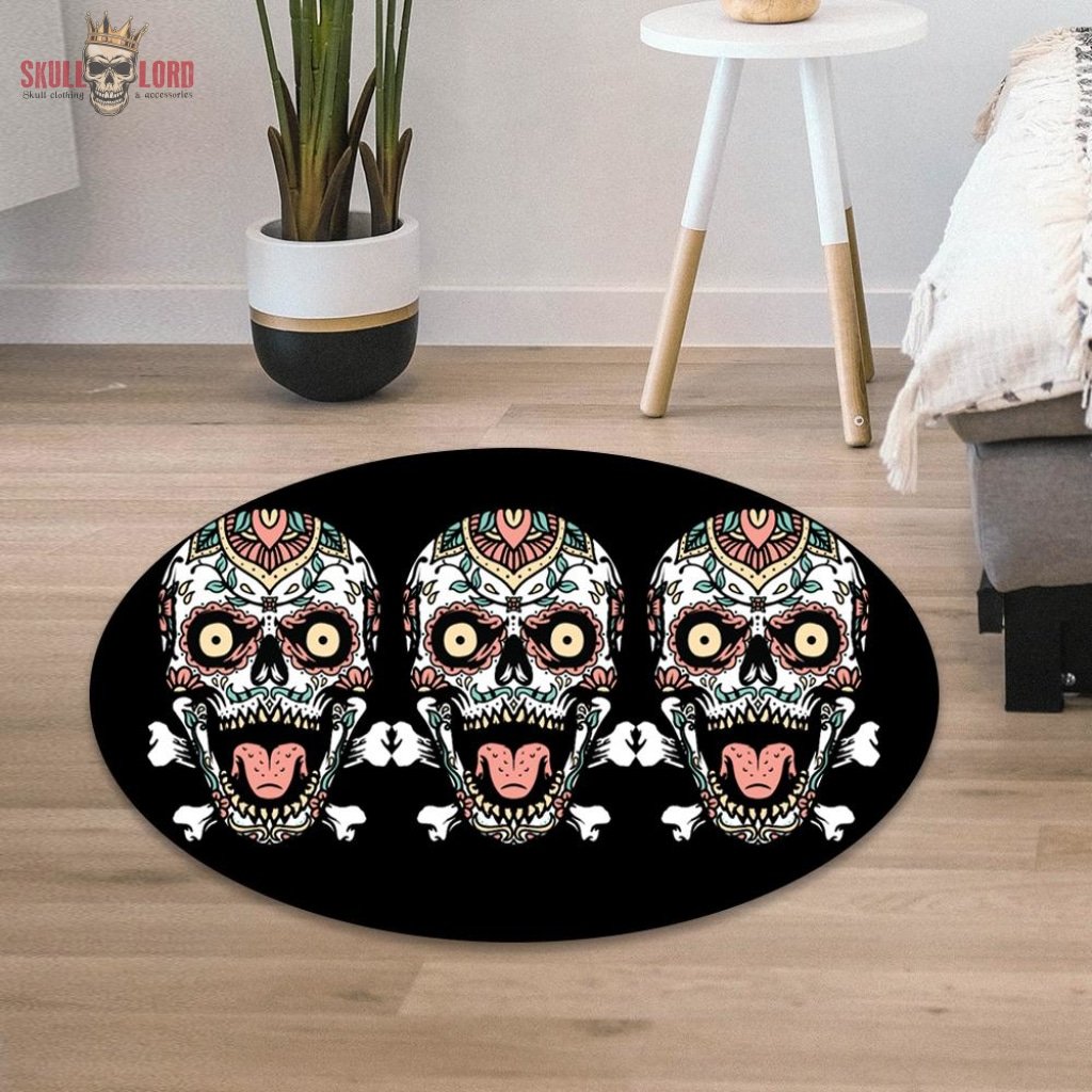 Skull Candy Bone Round Rug Carpet SK-CG00080-06