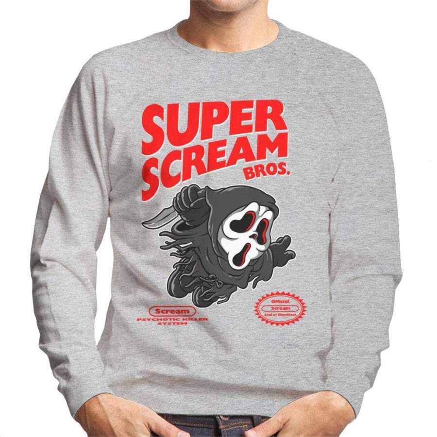 Super Scream Super Mario Bros Men’s Sweatshirt