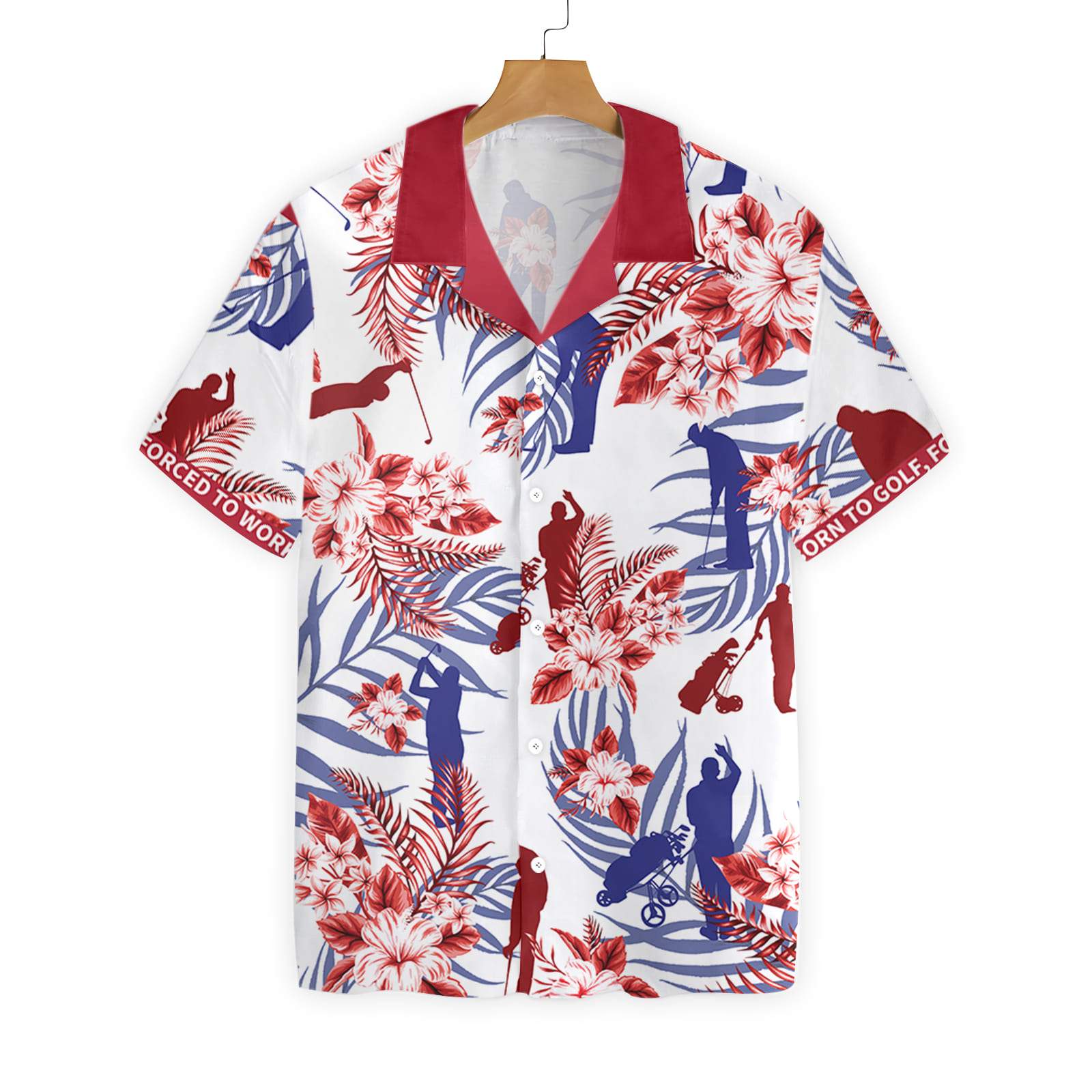 Floral Golf Player Silhouettes 2612 Hawaii Shirt Ha74271