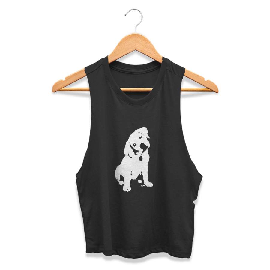 Labrador Retriever Puppy Party Niece Gift Nephew Christmas Monofaces Dog Themed CPY Womans Crop Tanktop Tee