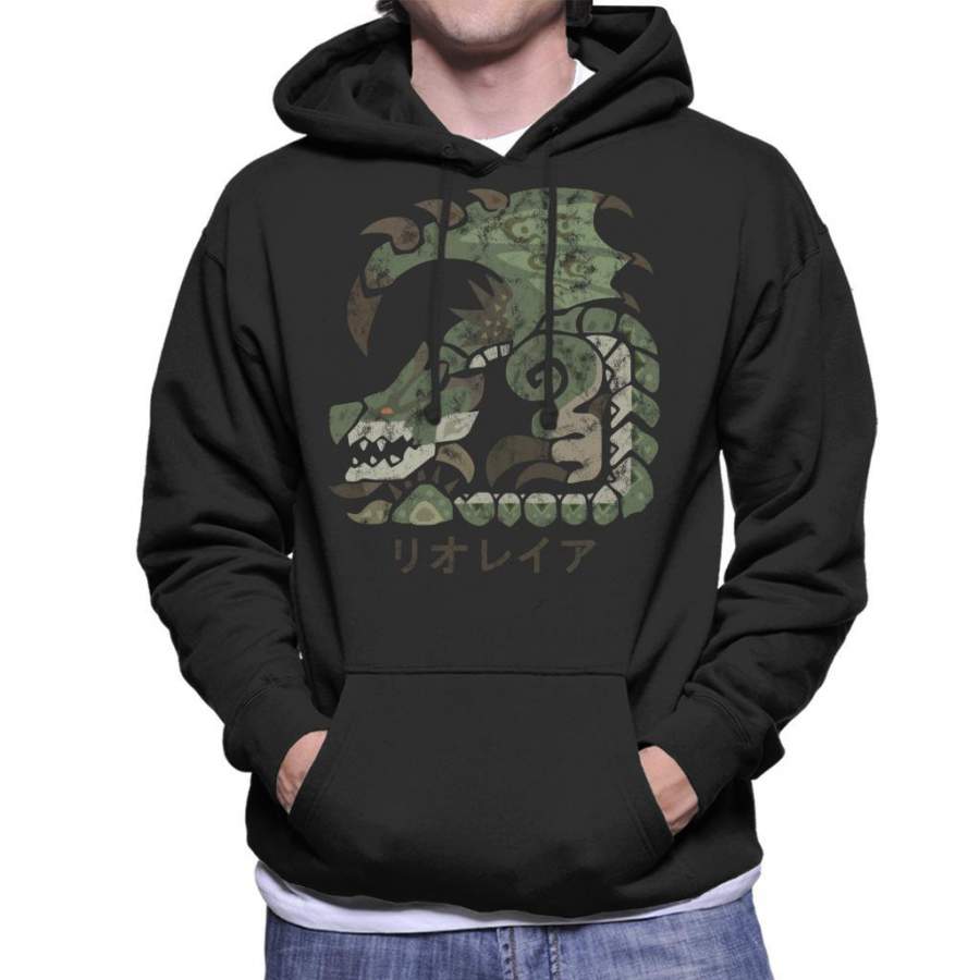 Monster Hunter World Rathian Kanji Icon Men’s Hooded Sweatshirt
