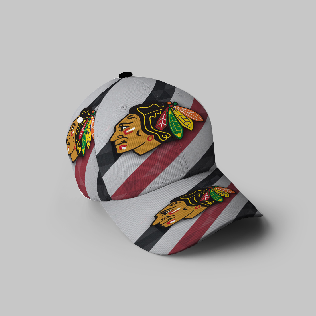 Chicago Blackhawks Emblem Texture13 3D Printing Baseball Cap Classic Hat