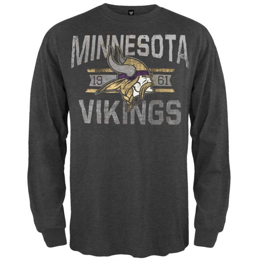 Minnesota Vikings – Logo Scrum Long Sleeve T-Shirt