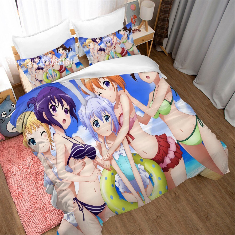 Sexy Lovely Bedding Set Is The Order A Rabbit Duvet Cover 3D Print Cartoon Anime Bed For Teen