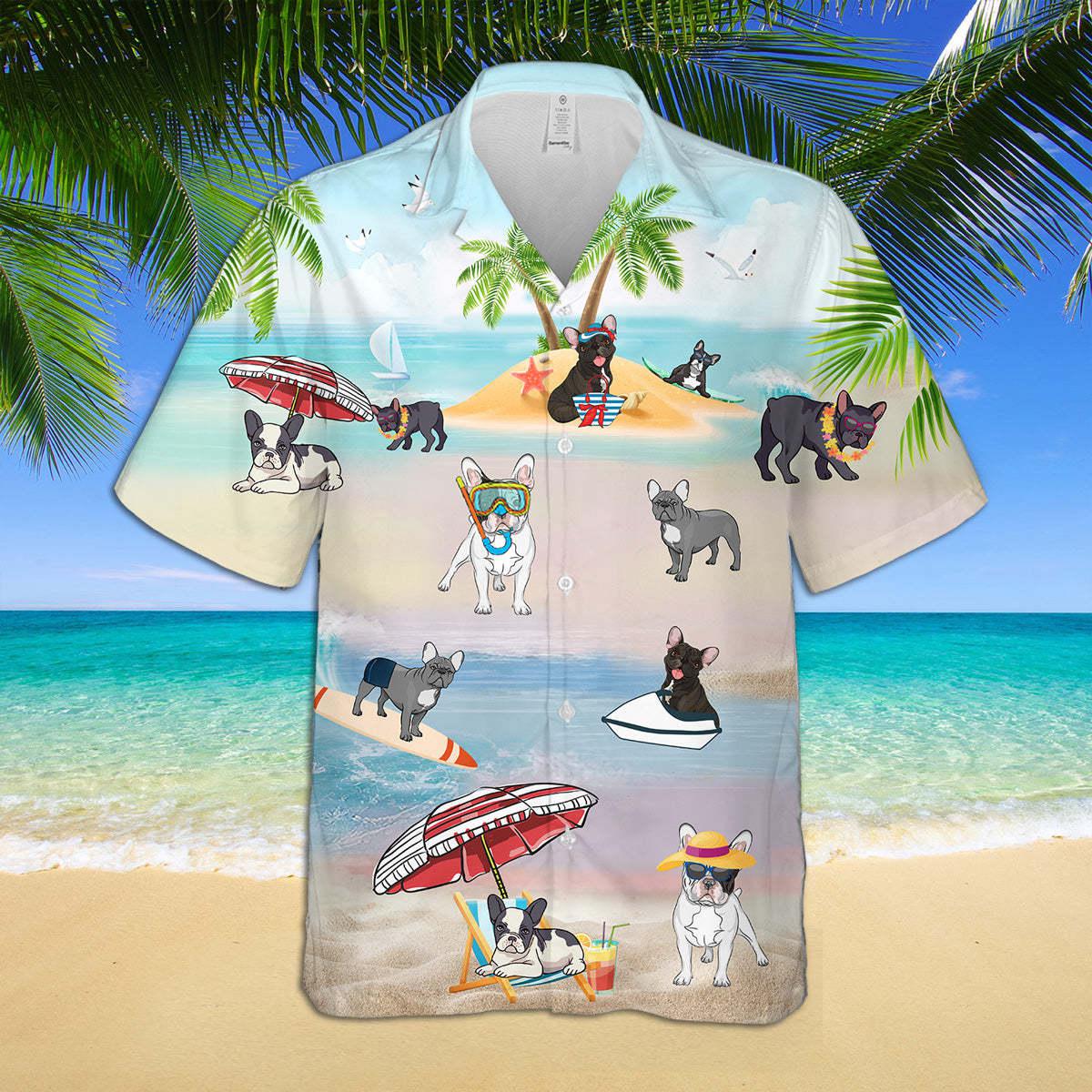 French Bulldogs At The Beach Hawaii Shirt For Men Women Ha20520