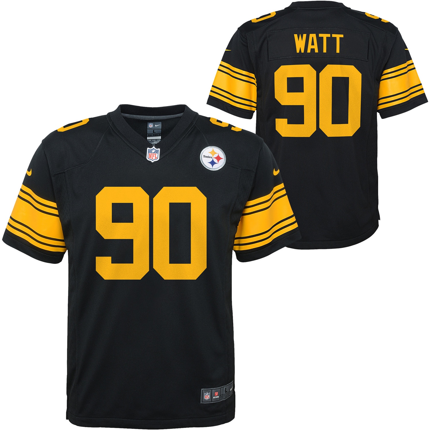 Youth Pittsburgh Steelers T.J. Watt Black Game Jersey