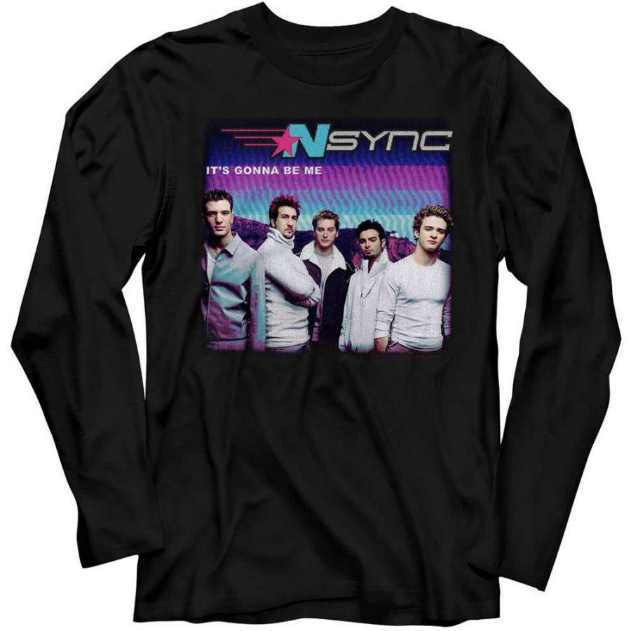 American Classics NSYNC 1995 Boy Band Group Photo It’s Gonna Be Me Adult Long Sleeve T-Shirt Tee