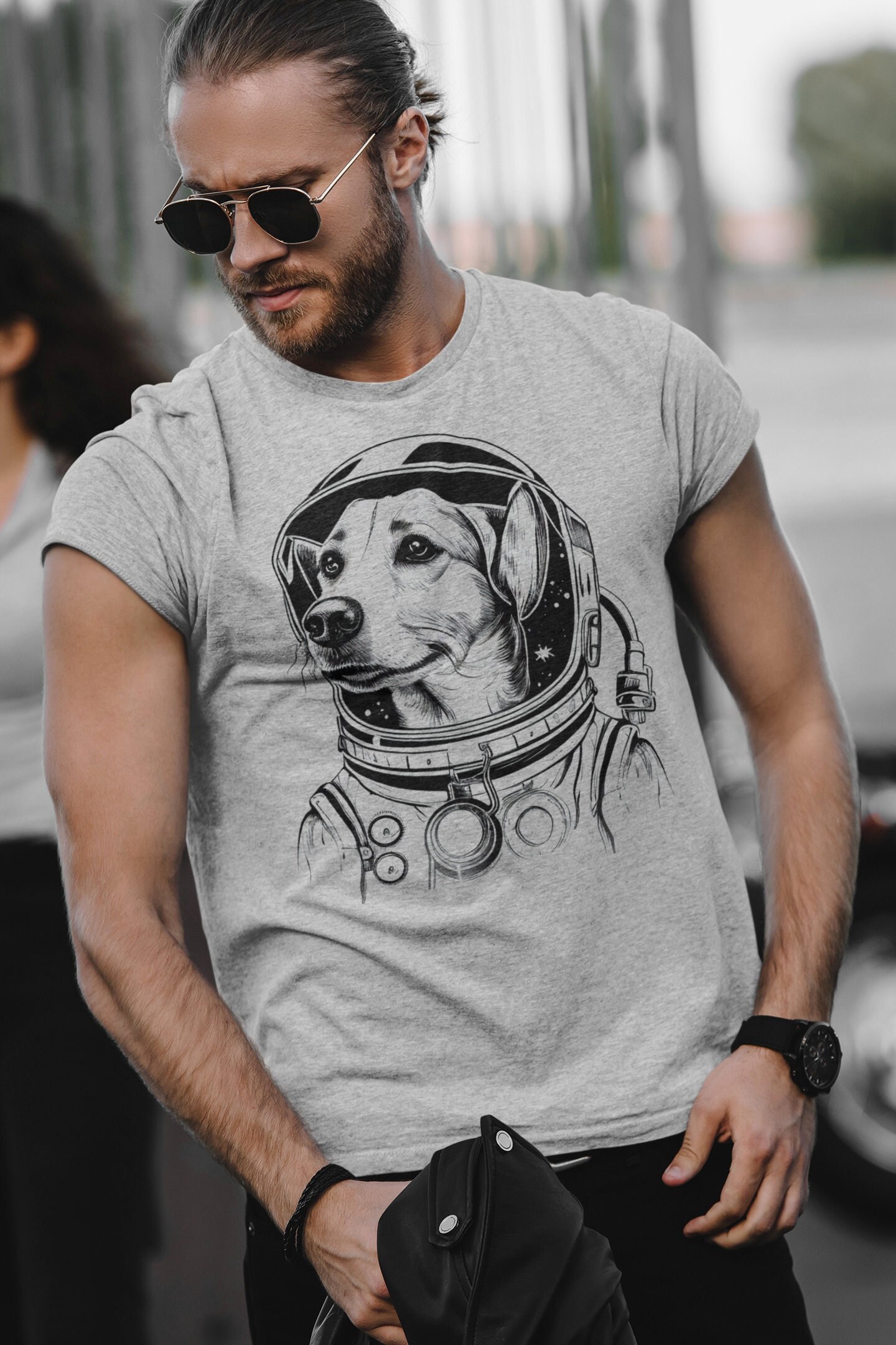 Astronaut Dog, Space Themed T-Shirt, Cosmic Adventure T-Shirt for Dog Lovers