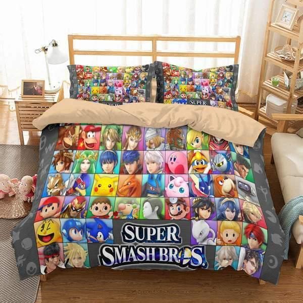 3D Customize Super Smash Bros Ultimate Bedding Set Duvet