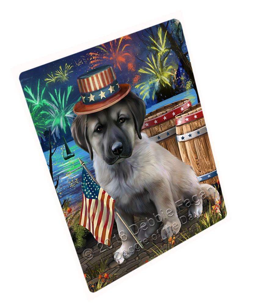 4Th Of July Independence Day Fireworks Anatolian Shepherd Dog At The Lake Blanket Blnkt75819