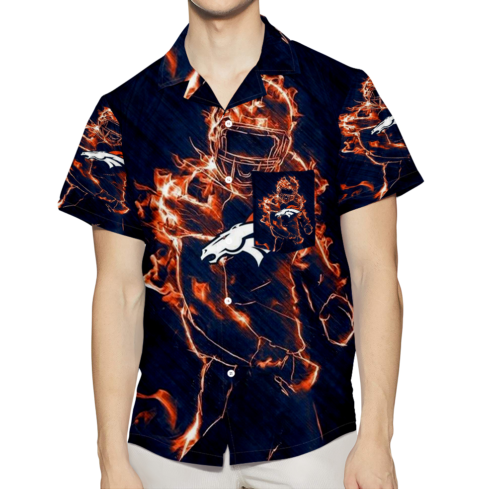 Denver Broncos Fire Emblem V5 3D All Over Print Summer Beach Hawaiian Shirt With Pocket