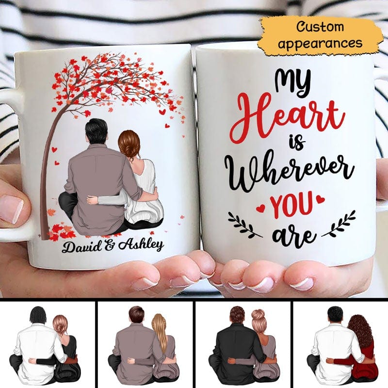 Couple Under Valentine Tree Gift For Him For Her Personalized Mug