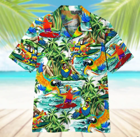 Parrot Surfing Hawaii Shirt For Men And Women Ha6189