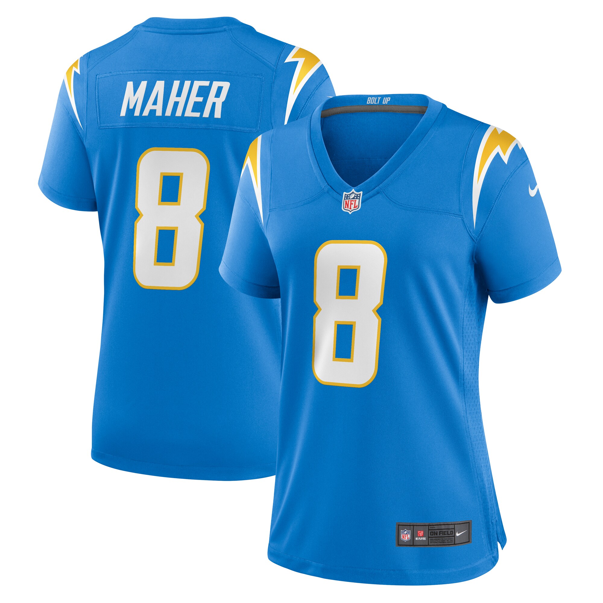 Women’s Los Angeles Chargers Brett Maher  Powder Blue Team Game Jersey