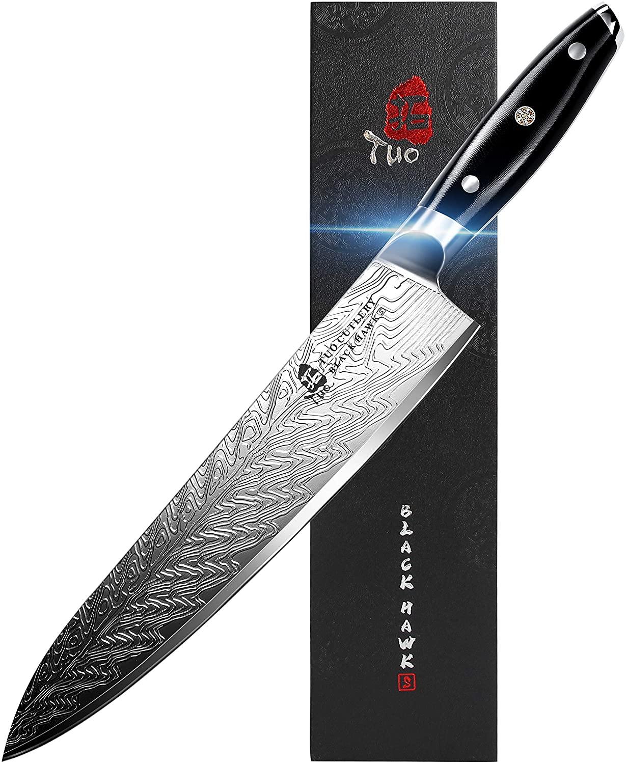 Tuo Paring Knife – 3.5 Inch Peeling Knife Ultra Sharp – Small Kitchen Knives High Carbon Stainless Steel – Kitchen Utility Knife With G10 Full Tang Handle – Black Hawk-S Knives Including Gift Box