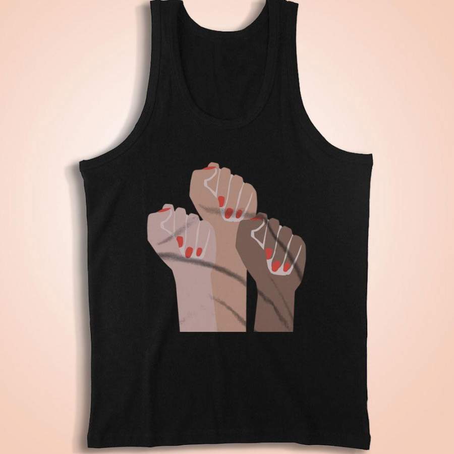 3 Fist Feminist Black Girl Magic Men’S Tank Top