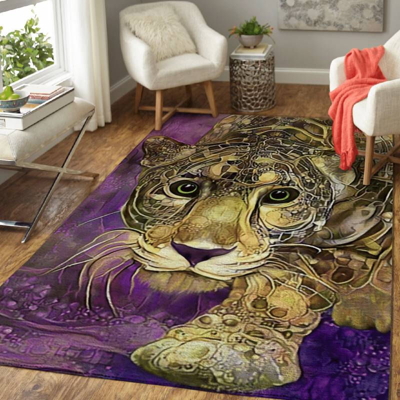 Stalking Leopard – Animals Area Rug Carpet