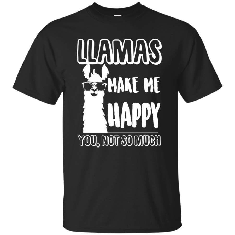 AGR NewmeUp Men’s Llamas Shirts Llamas Make Me Happy You Not So Much Tshirts