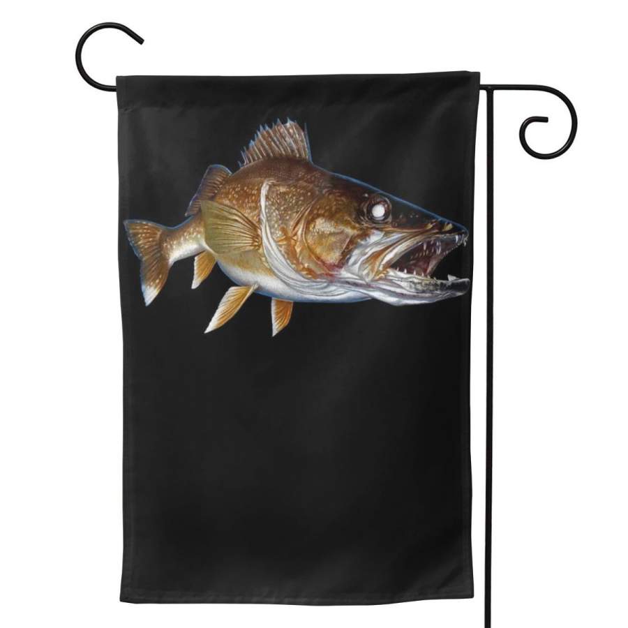 2 Pcs Garden Flag Walleye Horizontal Poster 12.5″x18″ -Mothers Day, Birthday Gifts for Mom, Dad, Wife, Husband, Daughters, Grandma, Friends