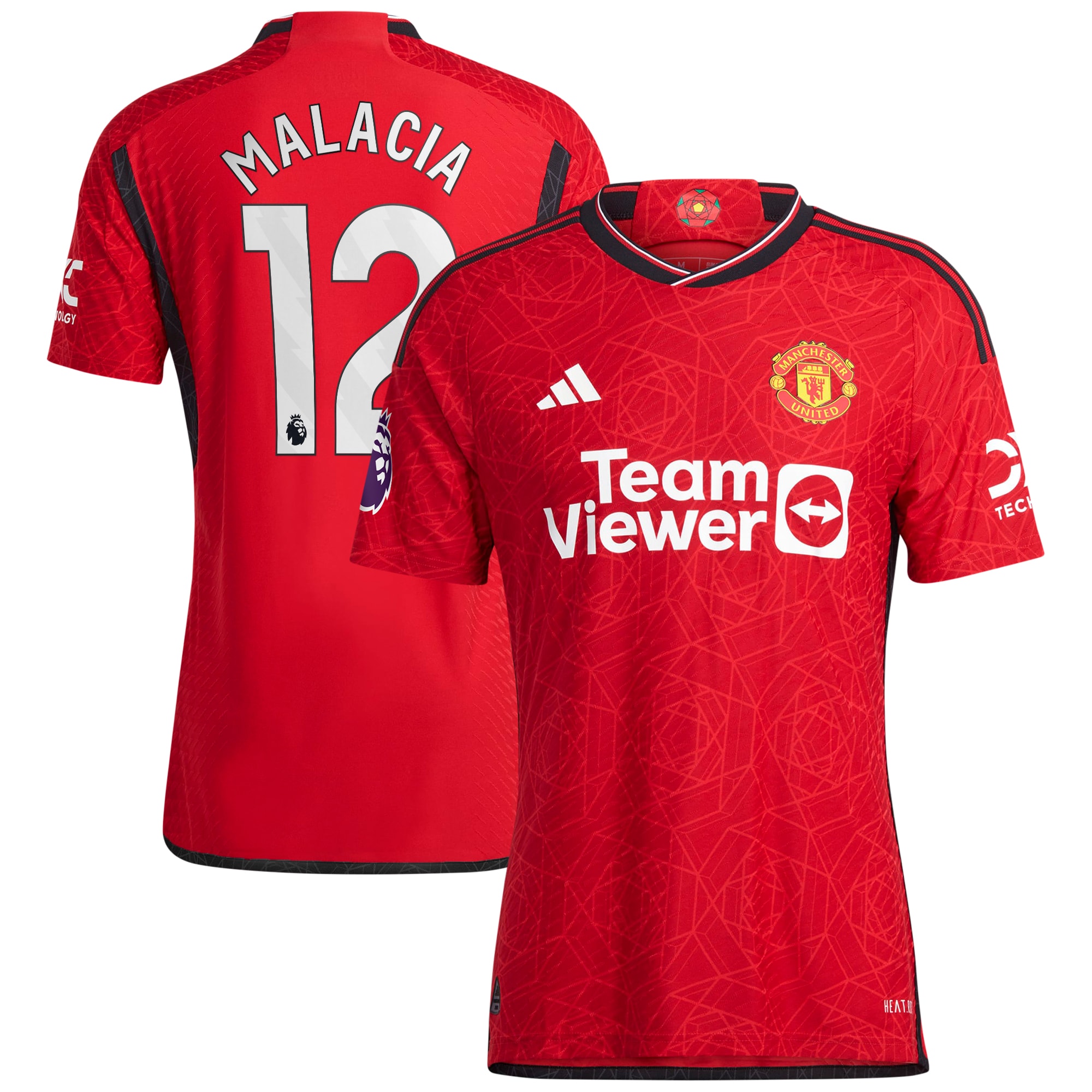 Tyrell Malacia Manchester United 2023/24 Home Authentic Player Jersey – Red