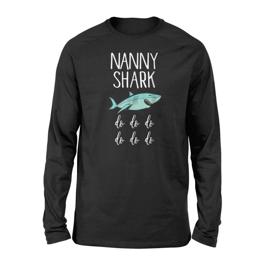 Cute Nanny Shark Pregnancy Announcement Doo Doo Doo Long Sleeve T-Shirt