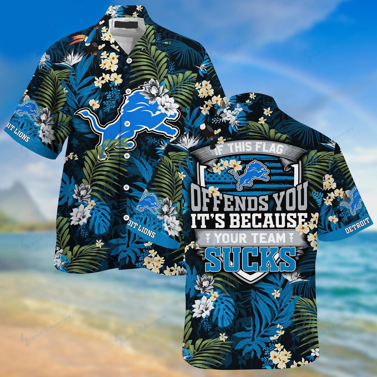 Detroit Lions Summer Hawaii Shirt 14 Ha53880