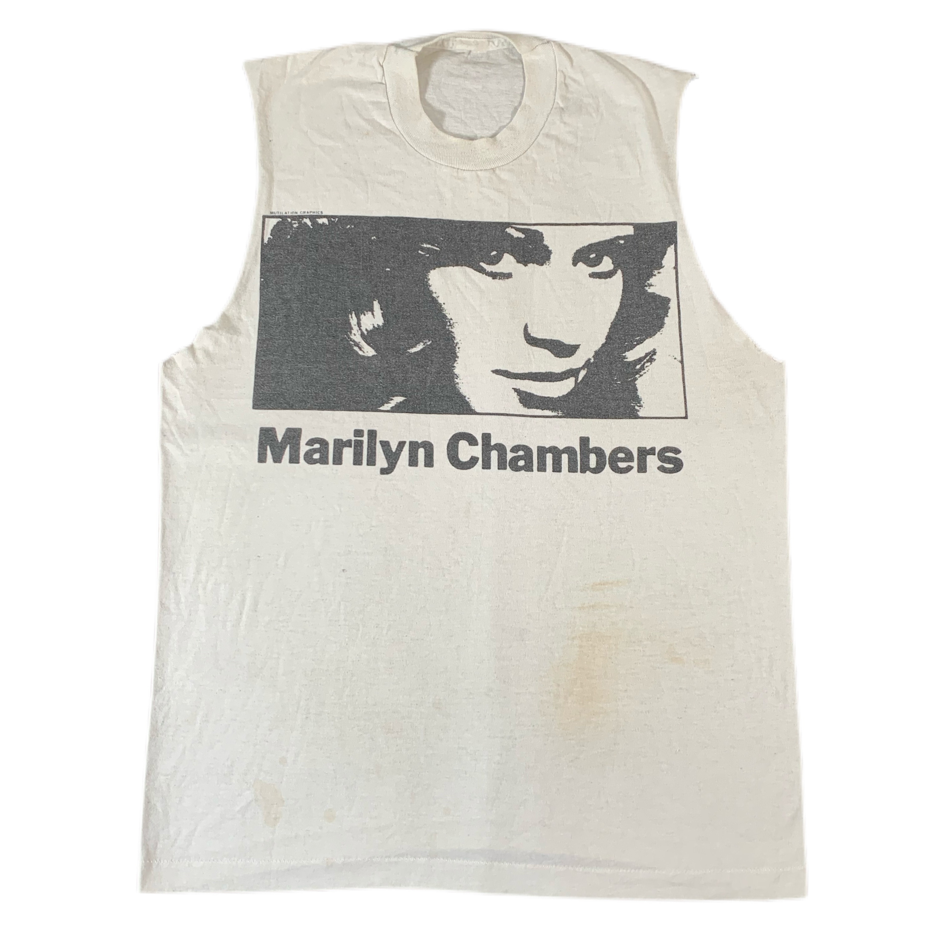 Vintage Marilyn Chambers “Mutilation Graphics” Sleeveless Shirt