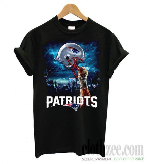 New England Patriots Sky Helmet Black Shirt