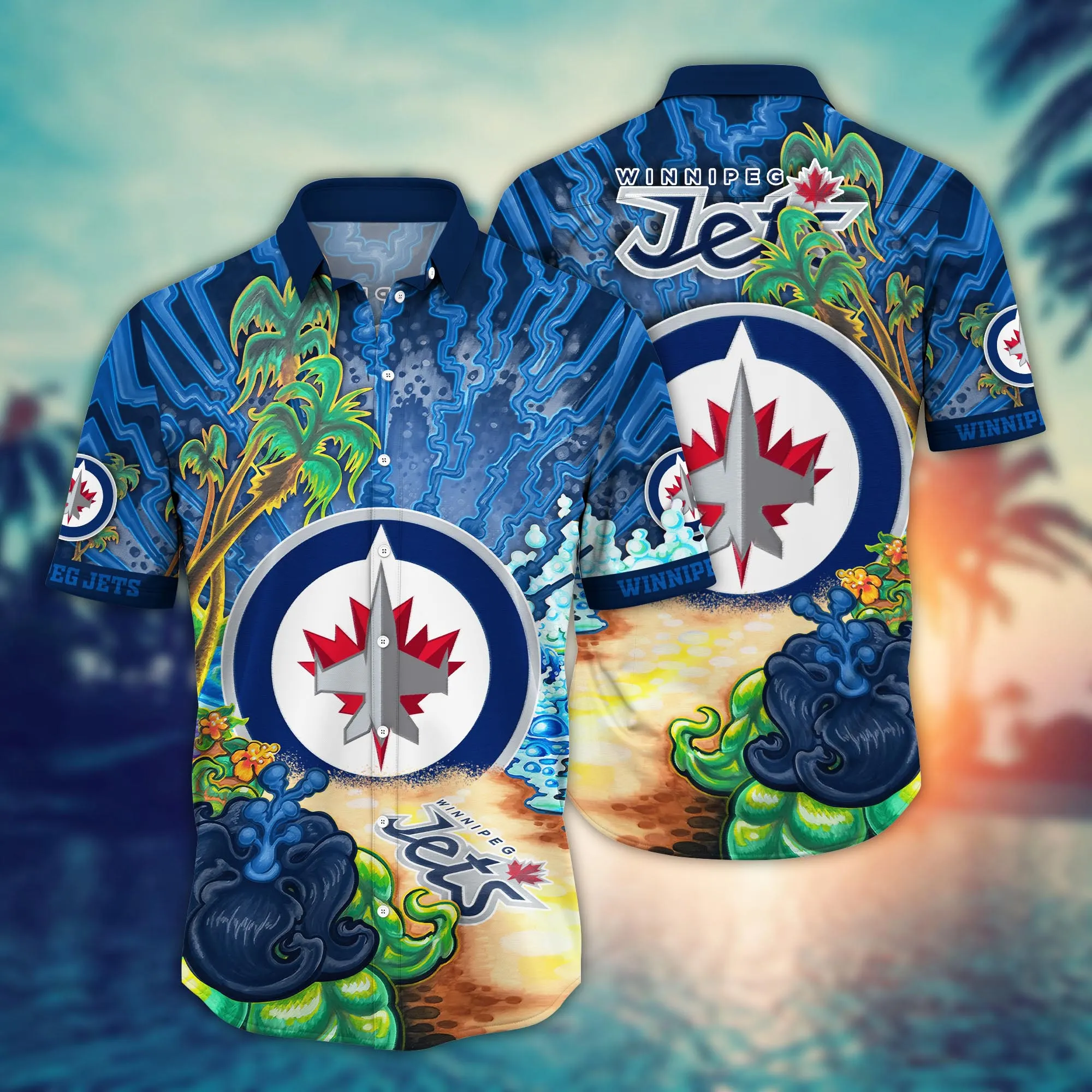 Winnipeg Jets Nhl Hawaiian Shirt Hikingtime Aloha Shirt