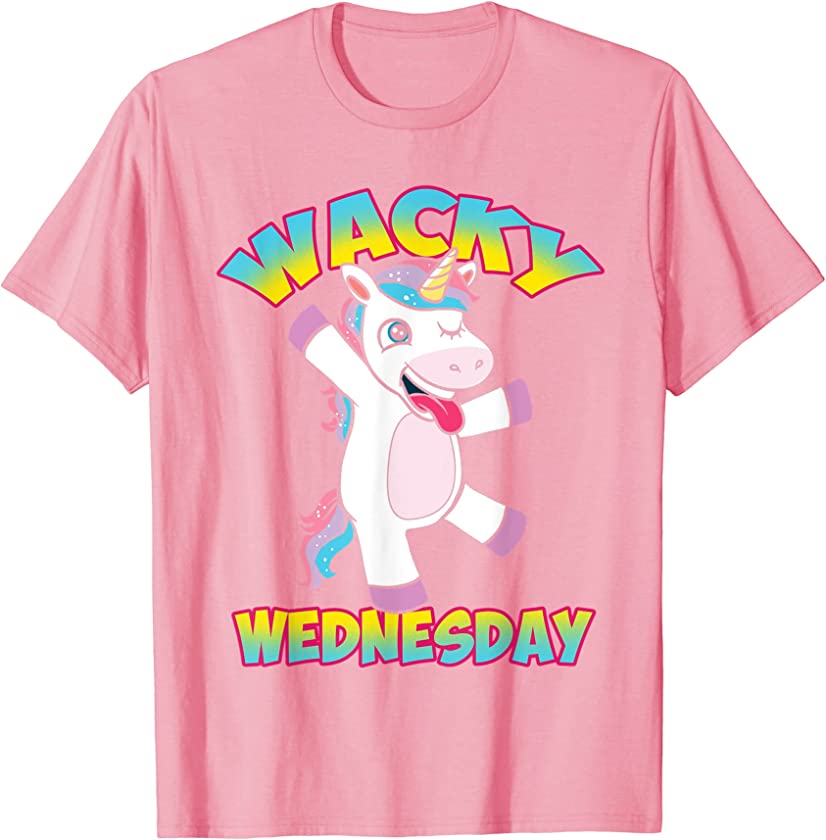 Wednesdays – Wacky Wednesday Unicorn – Wonder Zoo Pink T-Shirt